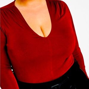 Nina Parker top. Color: Bordeaux Size:0X